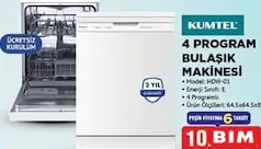 KUMTEL 4 PROGRAMLI BULAŞIK MAKİNESİ indirimli fiyat KUMTEL 4 PROGRAMLI BULAŞIK MAKİNESİ fiyat ve kampanya bilgisi